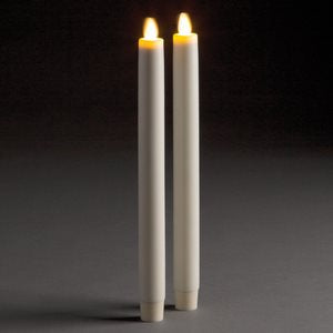 LIGHTLI MOVING FLAME INDOOR TAPERS 10.5", SET OF 2
