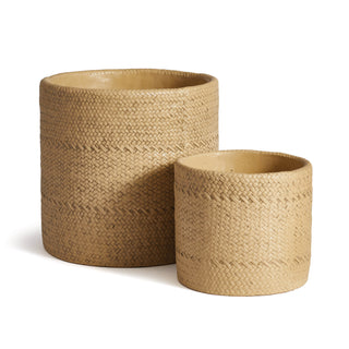 TWILL WEAVE POTS, SET OF 2
