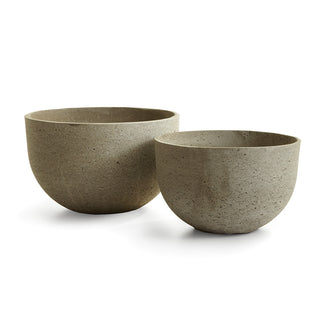 CONCRETELITE JESSE WIDE POTS, SET OF 2