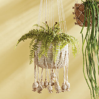 GAIA JUTE HANGING BASKET 11.75"