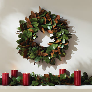 GRAND MAGNOLIA LEAF WREATH 24"