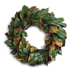 GRAND MAGNOLIA LEAF WREATH 24"