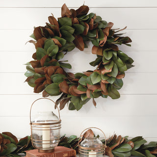 GRAND MAGNOLIA LEAF WREATH 30"