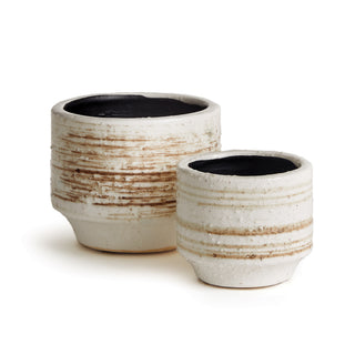 FERRIS FOOTED POTS, SETOF 2