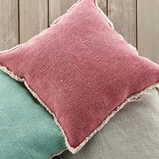WOVEN FRINGED SQUARE PILLOW