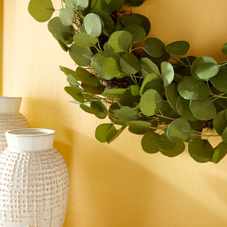 SILVER DOLLAR EUCALYPTUS WREATH 26"