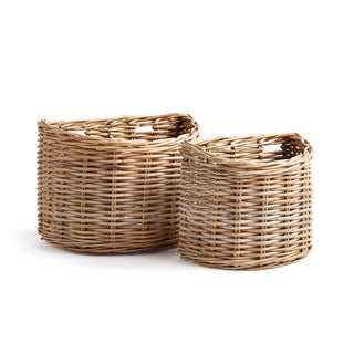 NORMANDY DEMILUNE BASKETS, SET OF 2