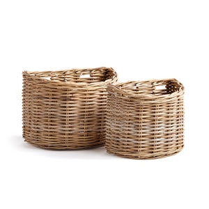 NORMANDY DEMILUNE BASKETS, SET OF 2