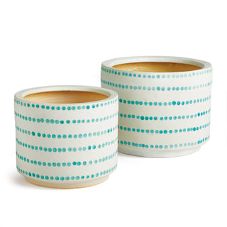 PHOEBE HAND-PAINTED POTS, SET OF 2