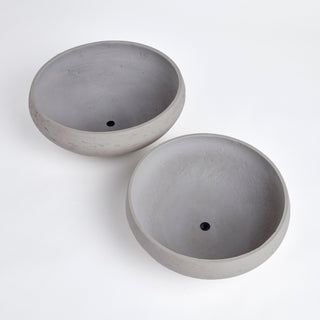 CONCRETELITE TERRANEA LOW BOWLS, SET OF 2