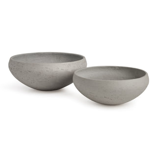 CONCRETELITE TERRANEA LOW BOWLS, SET OF 2