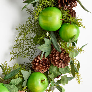APPLE & MIXED BOTANICALS WREATH 24"