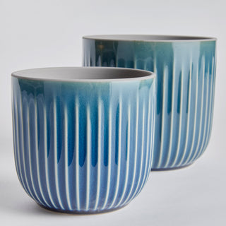 ALBA POTS BLUE, SET OF 2
