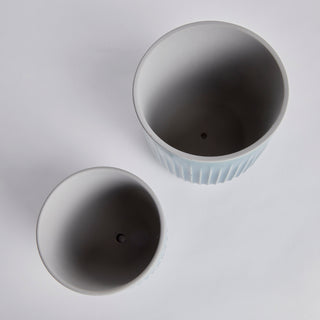 ALBA POTS BLUE, SET OF 2