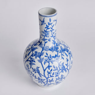 BARCLAY BUTERA DYNASTY BLUE BIRD VASE