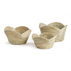 RIVERGRASS LOTUS BASKETS, SET OF 3