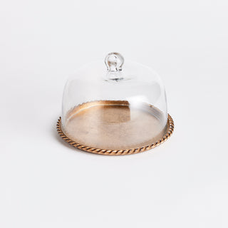BRAIDEN TRAY WITH CLOCHE SMALL