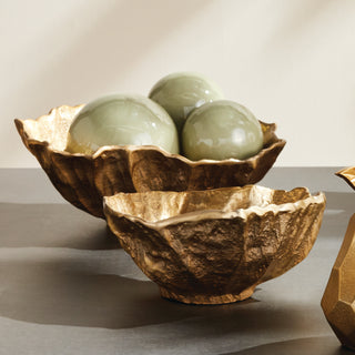 OSTRA DECORATIVE BOWLS, SET OF 2