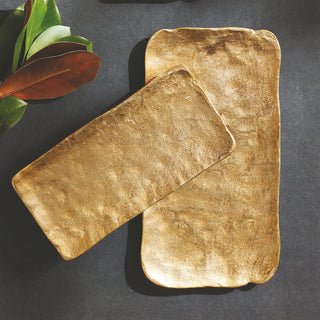 IMANI DECORATIVE RECTANGULAR TRAYS, SET OF 2