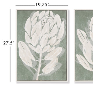 PROTEA TRIPTYCH HAND-EMBELLISHED GICLEES, SET OF 3