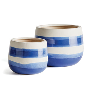 LIA HAND-PAINTED POTS, SET OF 2