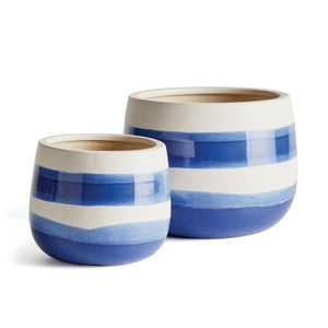 LIA HAND-PAINTED POTS, SET OF 2