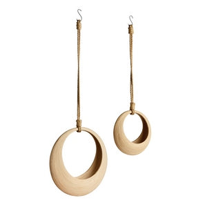 JAYLA BAMBOO HANGING BASKETS, SET OF 2