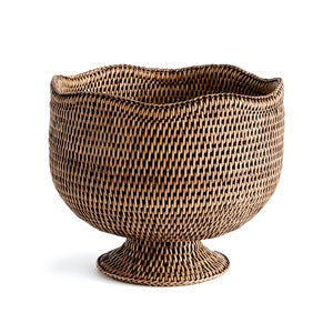 BURMA RATTAN  FOOTED CACHEPOT