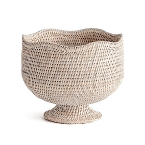 BURMA RATTAN FOOTED CACHEPOT
