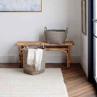 BURMA RATTAN ORCHARD BASKETS, SET OF 2