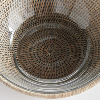 BURMA RATTAN SERVING BOWL 10.75"