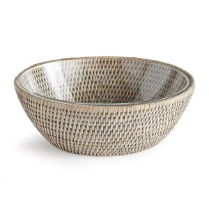 BURMA RATTAN SERVING BOWL 10.75"