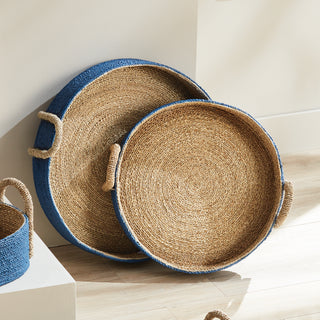 TIANA SEAGRASS ROUND BASKETS, SET OF 2