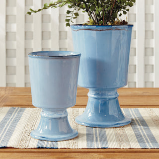 KELCY FOOTED CACHEPOTS, SET OF 2