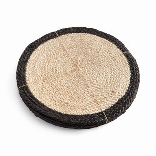 JUTE COIL ROUND PLACEMATS, SET OF 8