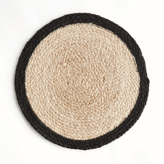 JUTE COIL ROUND PLACEMATS, SET OF 8