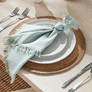 JUTE COIL ROUND PLACEMATS, SET OF 8