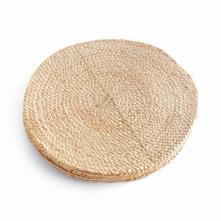 JUTE COIL ROUND PLACEMATS, SET OF 8