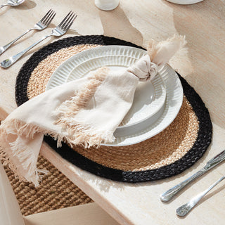 JUTE COIL OVAL PLACEMATS, SET OF 8