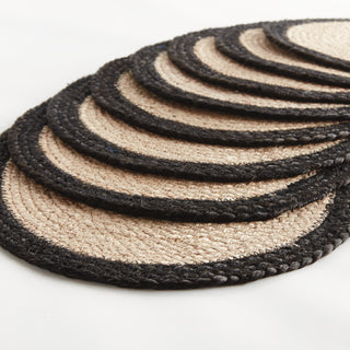JUTE COIL OVAL PLACEMATS, SET OF 8