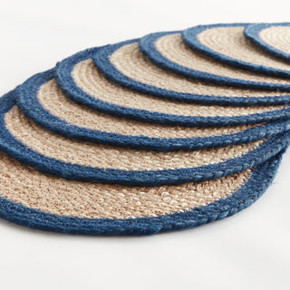 JUTE COIL OVAL PLACEMATS, SET OF 8