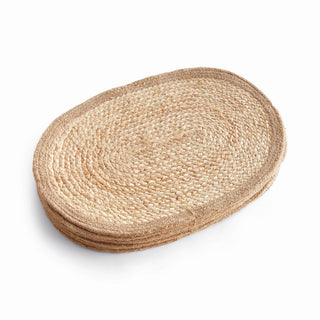 JUTE COIL OVAL PLACEMATS, SET OF 8