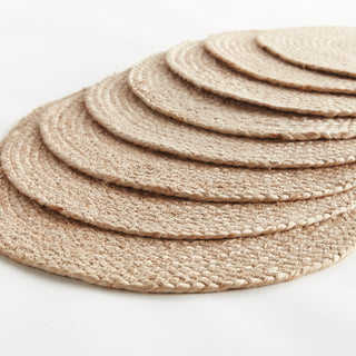 JUTE COIL OVAL PLACEMATS, SET OF 8