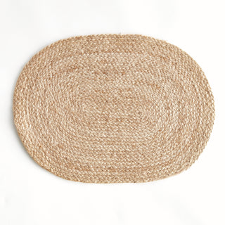 JUTE COIL OVAL PLACEMATS, SET OF 8