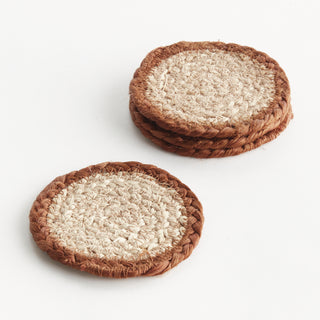 JUTE COASTERS, SET OF 4