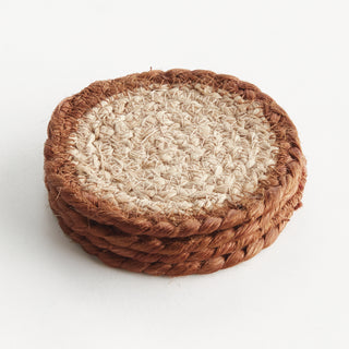JUTE COASTERS, SET OF 4