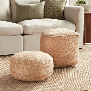 JUTE SQUARE POUF
