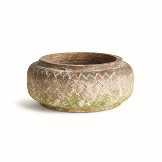 WEATHERED GARDEN LOW BOWL SMALL