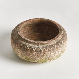 WEATHERED GARDEN LOW BOWL SMALL