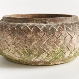 WEATHERED GARDEN LOW BOWL SMALL